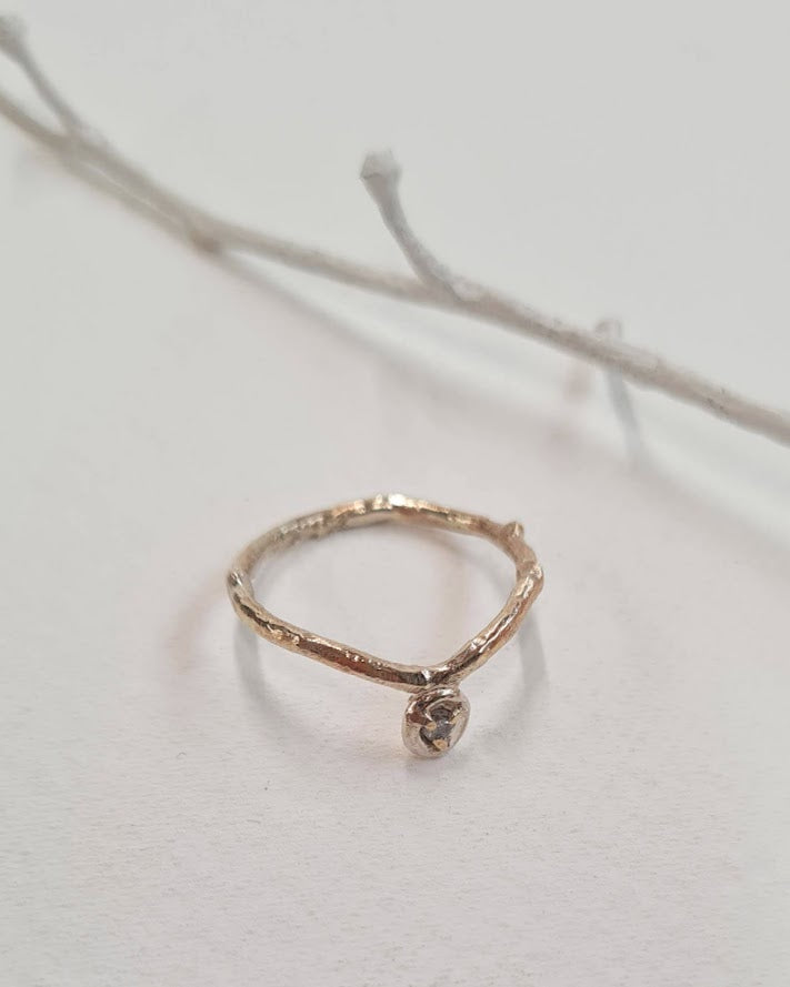 Future Artifacts Salt & Pepper Diamond Ring