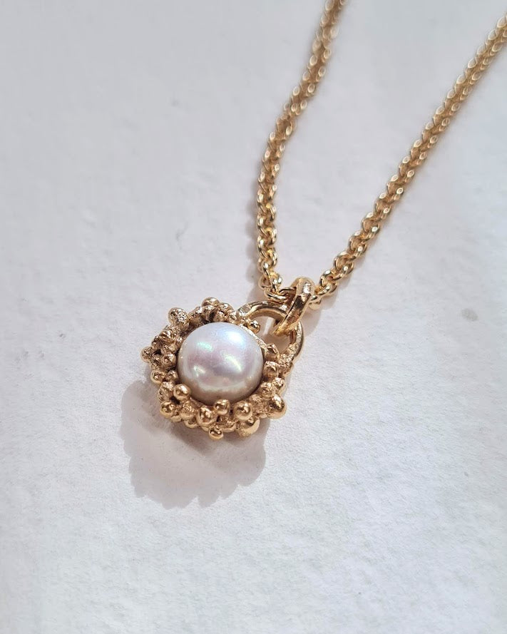 Future Artifacts Granulated Pearl Necklace