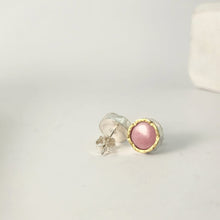 Load image into Gallery viewer, Australian Rhodonite Stud Earrings with 22CT Gold