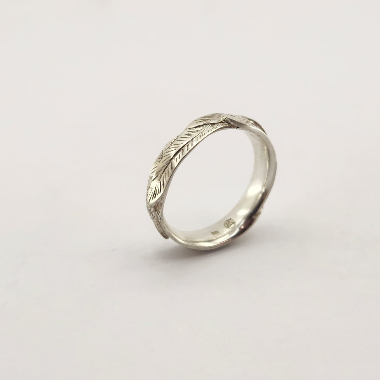 Slim Feather Ring - Silver