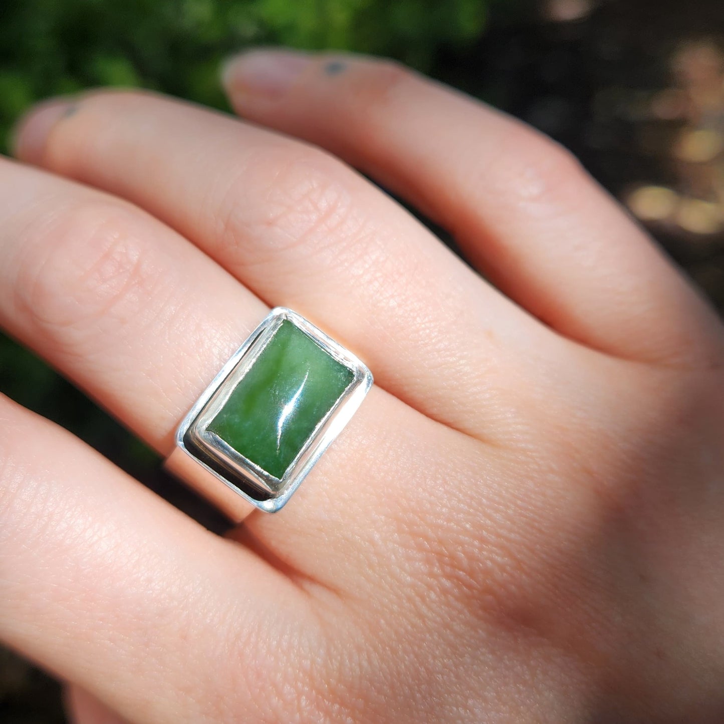 NZ Jade and Silver Ring