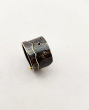 Load image into Gallery viewer, Matariki Maunga Ring in Oxidised Silver