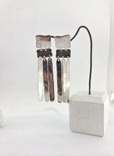 Load image into Gallery viewer, Abstract Geo Drop Sterling Silver Earrings