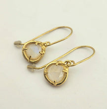 Load image into Gallery viewer, Future Artifacts Moonstone Pear Drop Earrings