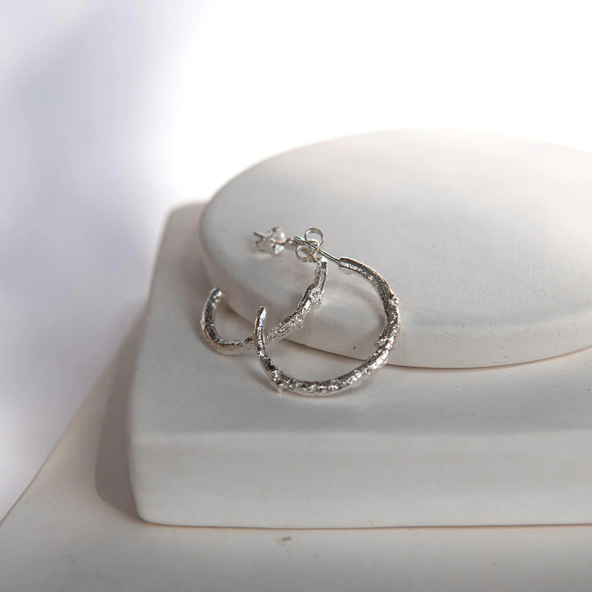 Briar Twig Hoops - Sterling Silver