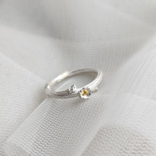 Load image into Gallery viewer, Briar Flowered Ring - Sterling Silver & Sapphire