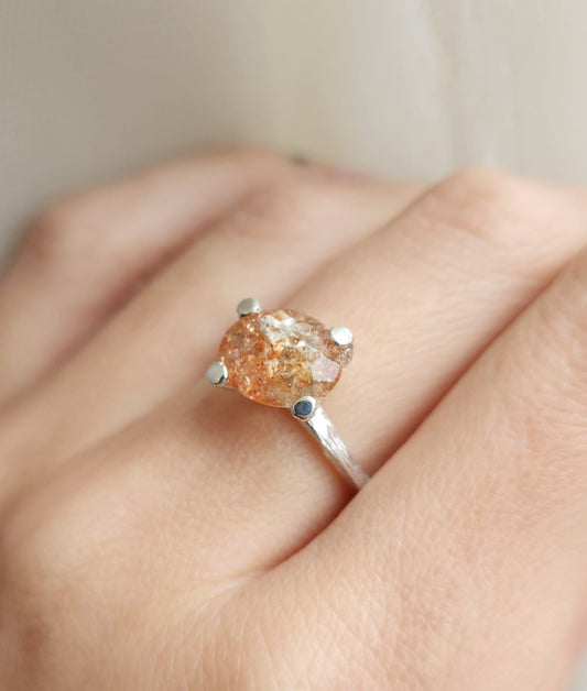 Briar Roots Ring - Sterling Silver & Sunstone