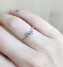 Load image into Gallery viewer, Briar Bloom & Flower Ring - 9ct white gold & parti-sapphire