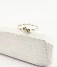 Load image into Gallery viewer, Briar Bloom & Flower Ring - 9ct white gold & parti-sapphire