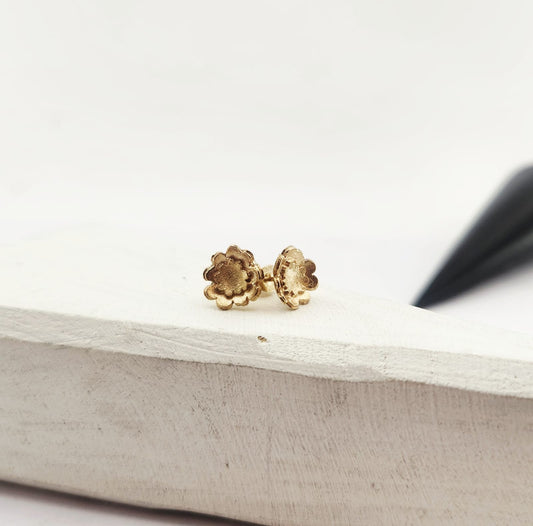 Briar Flower Studs - 9ct yellow gold