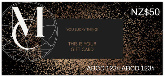 The Mason and Collins Gift Card can be used on our web-store or in our physical gallery. You can purchase giftr cards from us in a range of denominations, and we can also send a physical card so that your giftee has the in-the-hand experience!