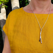 Load image into Gallery viewer, The burnt & live match pendant from NZ jeweller David McLeod. Hand made in solid silver and 9ct gold.