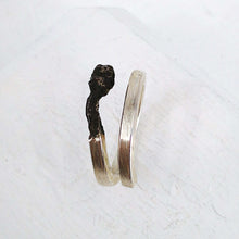 Load image into Gallery viewer, The Burnt Match Stick Ring is hand crafted by NZ jeweller David McLeod. A stunning solid sterling silver ring in a unique modern design available at Mason and Collins.