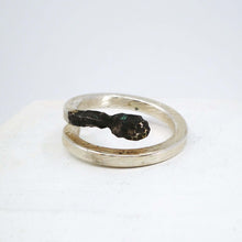 Load image into Gallery viewer, The Burnt Match Stick Ring is hand crafted by NZ jeweller David McLeod. A stunning solid sterling silver ring in a unique modern design available at Mason and Collins.