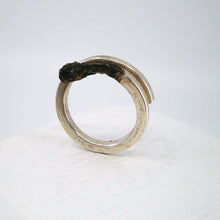 Load image into Gallery viewer, The Burnt Match Stick Ring is hand crafted by NZ jeweller David McLeod. A stunning solid sterling silver ring in a unique modern design available at Mason and Collins.