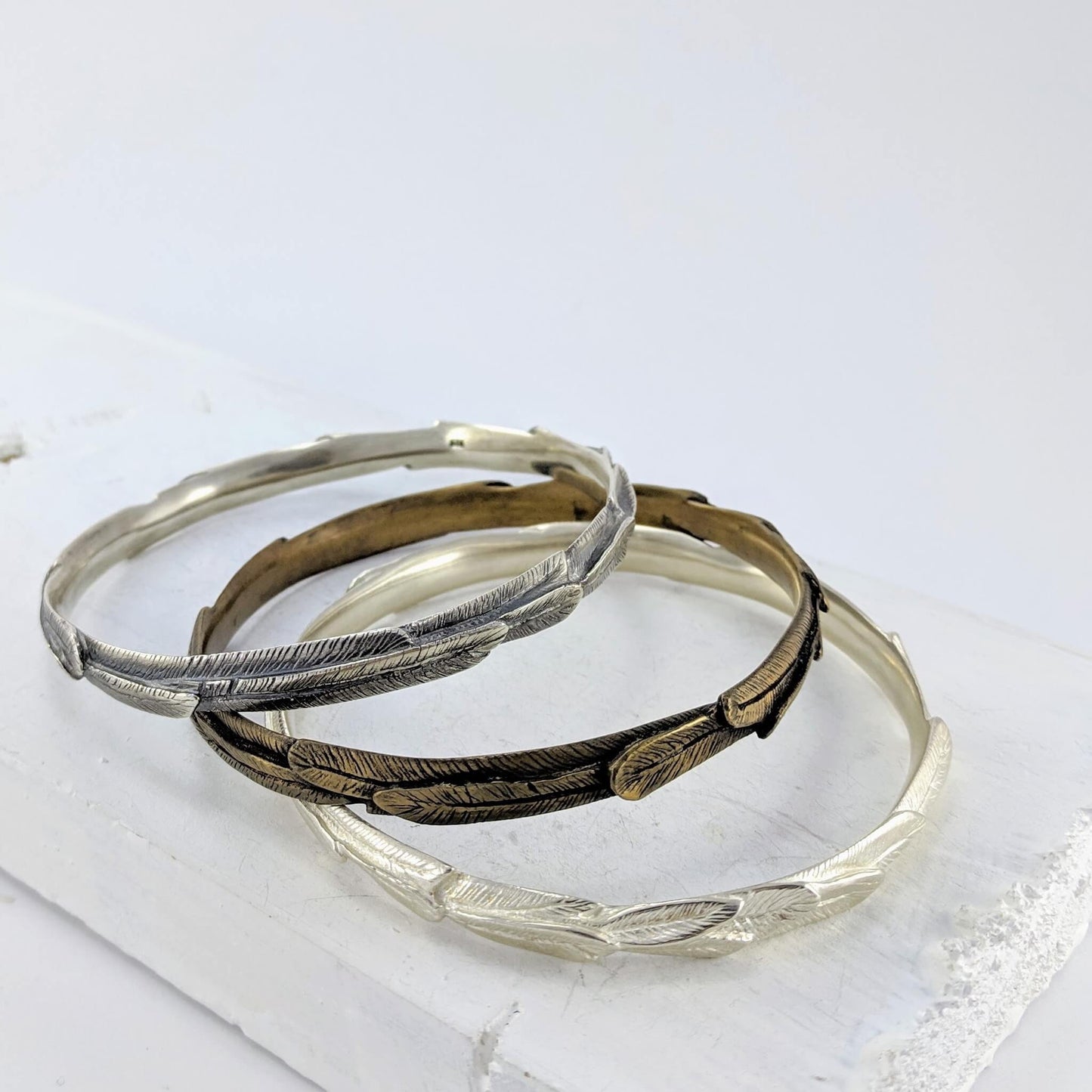 The feather bracelets from NZ jewellery brand The Wild are beautifully hand crafted in solid sterling silver or warm bronze.