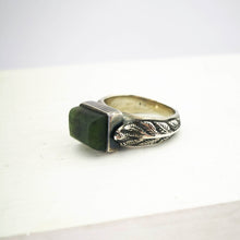 Load image into Gallery viewer, Each Fern ring from The Wild Jewellery has an individually crafted stone set into silver. This makes every single ring unique.