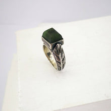 Load image into Gallery viewer, Each Fern ring from The Wild Jewellery has an individually crafted stone set into silver. This makes every single ring a unique piece of NZ.