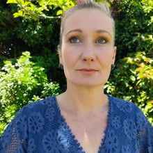 Load image into Gallery viewer, The gemstone cluster studs are totally one-of-a-kind, featuring raw gemstones in oxidised sterling silver. By NZ jeweller Vaune Mason.