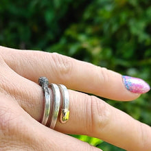 Load image into Gallery viewer, The Burnt and Live Match Stick ring as a wide double wrap open ring. An iconic design from NZ contemporary jeweller David McLeod. Available at Mason & Collins.
