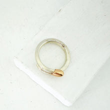 Load image into Gallery viewer, The Live Match Stick Ring by David McLeod is handcrafted in solid sterling silver and rose gold.