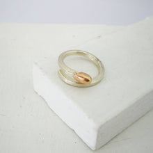 Load image into Gallery viewer, The Live Match Stick Ring by David McLeod is handcrafted in solid sterling silver and rose gold.