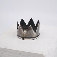 Load image into Gallery viewer, The oxidised silver Crown Ring is handmade in NZ by jeweller Buster Collins.