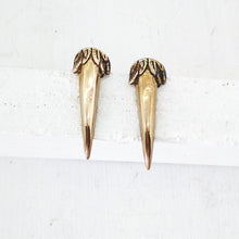 Load image into Gallery viewer, The Ruru Claw Studs in solid bronze, hand crafted in NZ by The Wild Jewellery.