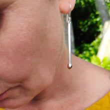 Load image into Gallery viewer, The Burnt / Live Matchstick earrings by David McLeod are an iconic piece of NZ contemporary jewellery.