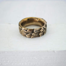 Load image into Gallery viewer, The Feather ring in antiqued bronze by The Wild. An iconic NZ jewellery brand that is hand made and beautifully finished.