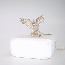 Load image into Gallery viewer, The Kea Pendant is hand made in solid sterling silver by The Wild Jewellery NZ.