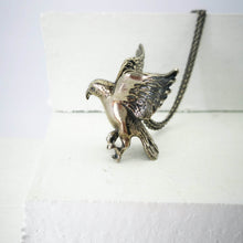 Load image into Gallery viewer, The Kea Pendant is hand made in solid sterling silver by The Wild Jewellery NZ.