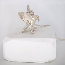 Load image into Gallery viewer, The Kea Pendant is hand made in solid sterling silver by The Wild Jewellery NZ.