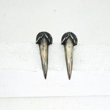 Load image into Gallery viewer, The Ruru Claw Studs in oxidised silver, hand crafted in NZ by The Wild Jewellery.