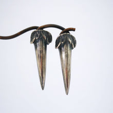 Load image into Gallery viewer, The Ruru Claw Studs in oxidised silver, hand crafted in NZ by The Wild Jewellery.