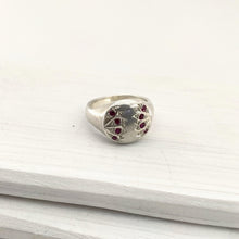 Load image into Gallery viewer, The silver Water-Lilly Ring is handcrafted in NZ by Adele Stewart.