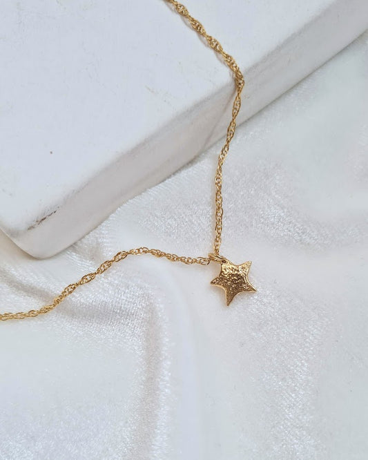 Dusted Single Star Necklace - (Gold Plated Sterling Silver)