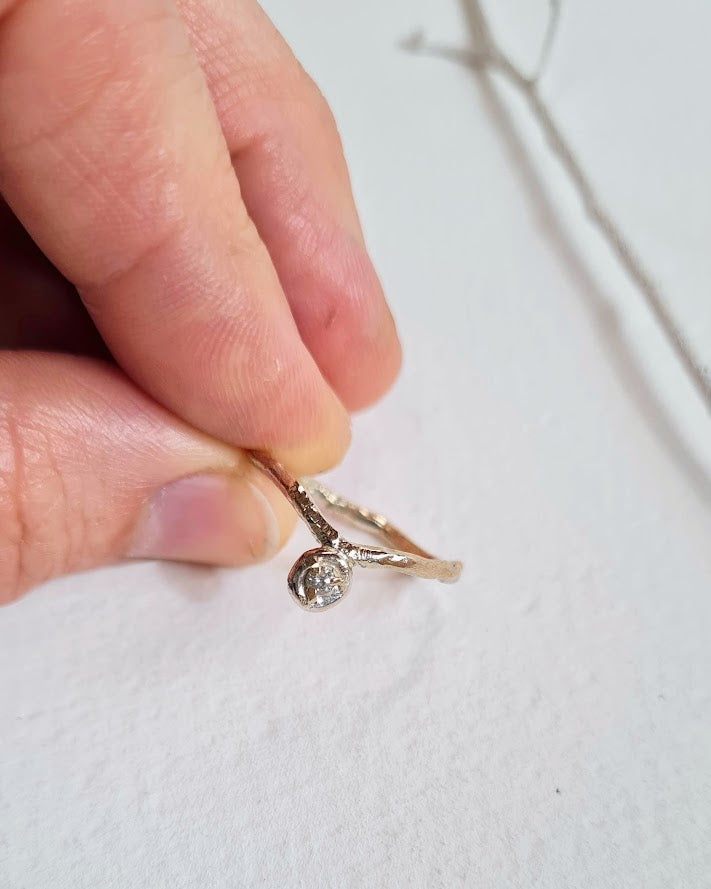 Future Artifacts Salt & Pepper Diamond Ring