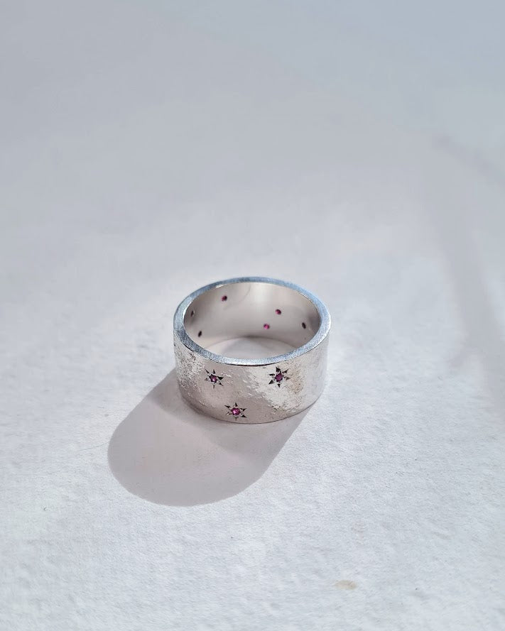 Future Artifacts Ruby Stardust Ring