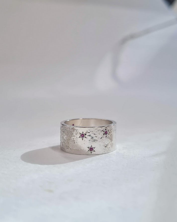 Future Artifacts Ruby Stardust Ring