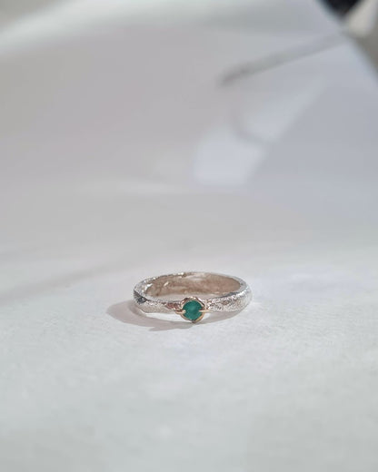 Future Artifacts Rough Green Onyx Ring