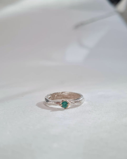 Future Artifacts Rough Green Onyx Ring