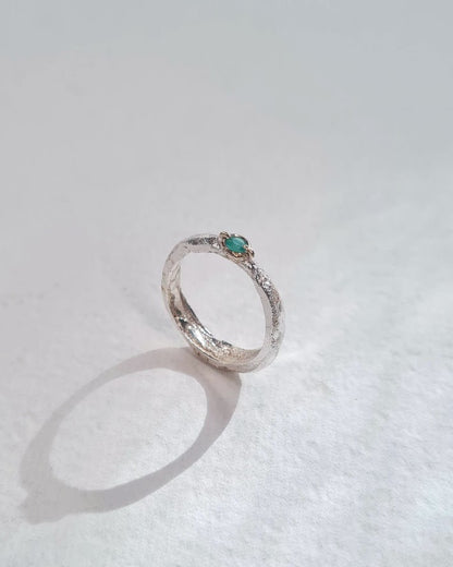 Future Artifacts Rough Green Onyx Ring