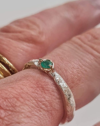 Future Artifacts Rough Green Onyx Ring