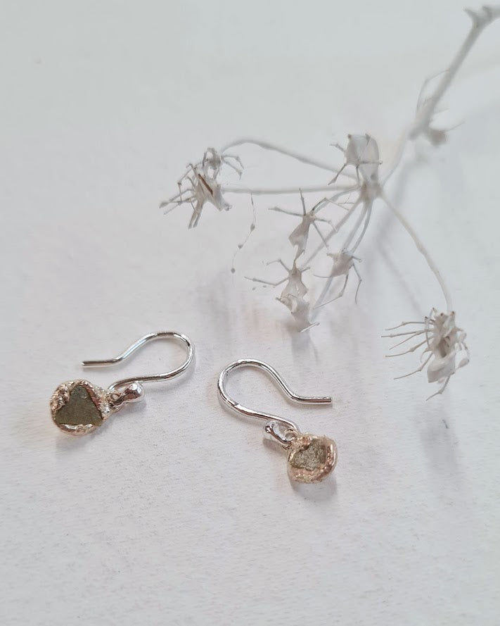 Future Artifacts Molten Diamond Sliver Drop Earrings