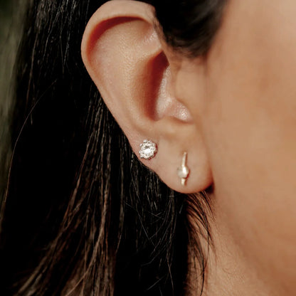 Briar Flower Medium Studs - Sterling Silver