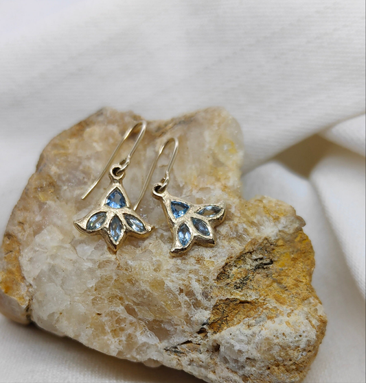 Fleur-De-Lis Gold Drop Earrings