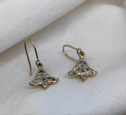 Fleur-De-Lis Gold Drop Earrings