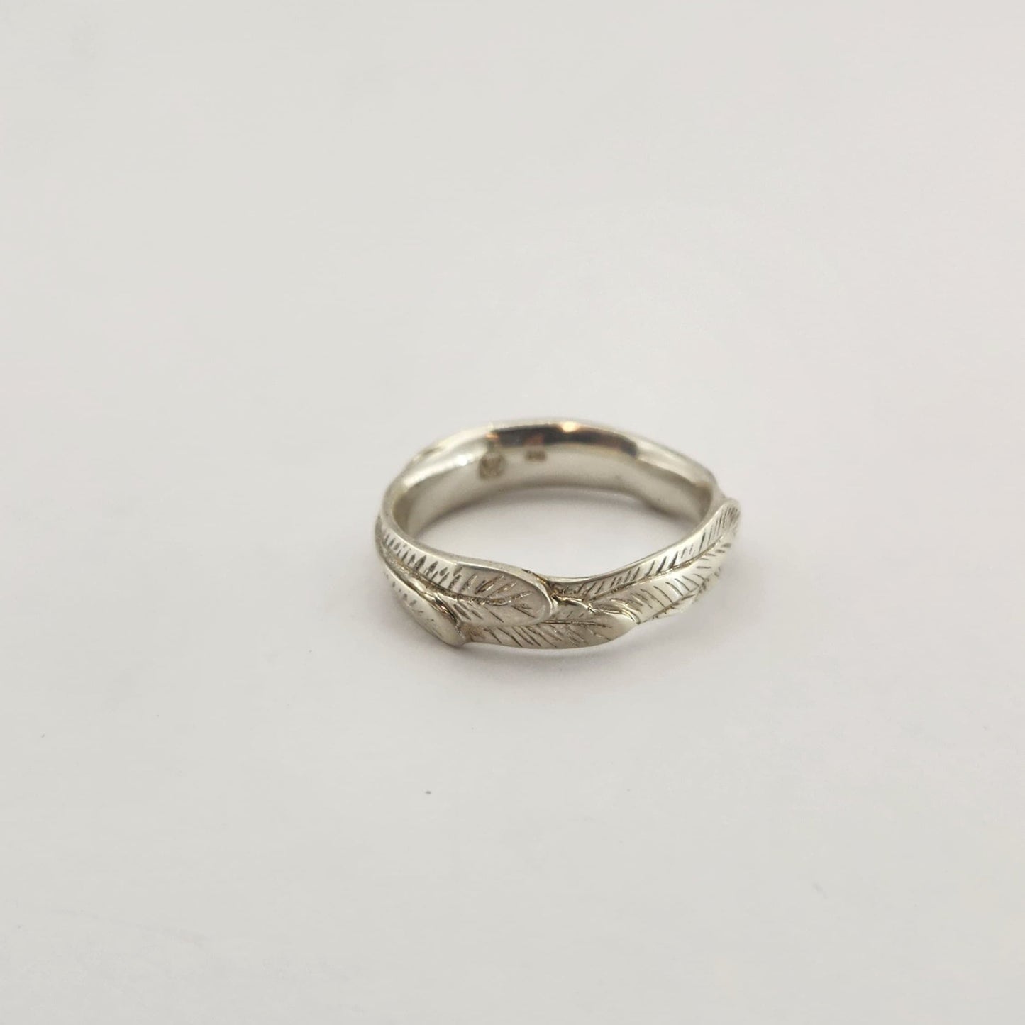 Slim Feather Ring - Silver