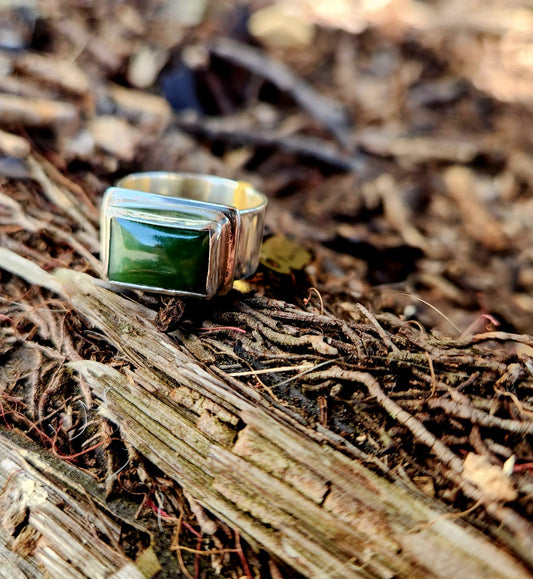NZ Jade and Silver Ring